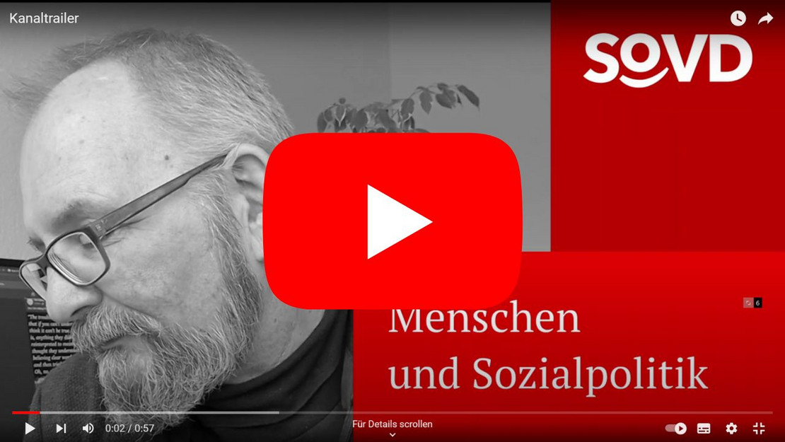 Hier geht's zu unserem neuen YouTube-Kanal - mit vielen Infos über das Ehrenamt im SoVD